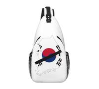 GaxfjRu Borsa a tracolla con stampa mappa della bandiera della Repubblica di Corea per donne uomini borsa a tracolla per viaggio escursionismo zaino a tracolla