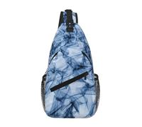 GaxfjRu Borsa a tracolla con stampa marmorizzata blu scuro, piccola borsa a tracolla, marsupio per esterni