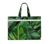 GaxfjRu Borsa da donna in tela con stampa di foglie di banana, borsa da lavoro casual per viaggi, ufficio, università