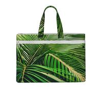 GaxfjRu Borsa da donna in tela con stampa di foglie di palma, borsa da lavoro casual per viaggi, ufficio, università