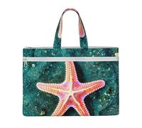 GaxfjRu Borsa tote in tela con stampa di conchiglie d'acqua marina borsa per computer portatile da donna casual borse da lavoro per viaggi, ufficio, università
