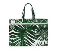 GaxfjRu Borsa tote in tela con stampa di foglie di palma verde, borsa per laptop da donna, casual, da lavoro, per viaggi, ufficio, università