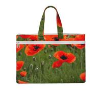 GaxfjRu Borsa tote in tela con stampa di petali di papaveri, borsa per laptop da donna, borsa casual da lavoro per viaggi, ufficio, università