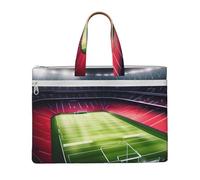 GaxfjRu Borsa tote in tela con stampa notturna con stadio di calcio, satdium, campo, luce notturna, borsa per computer portatile, da donna, casual, da lavoro, per viaggi, ufficio, università