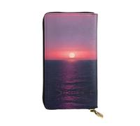 GaxfjRu Bright Moon at Sea Hippie Portafoglio da donna, compatto e sicuro porta carte di credito con scomparto con cerniera, portafoglio da donna piccolo, nero, Taglia unica, classico