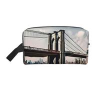 GaxfjRu Brooklyn Bridge s stampa Viaggio Cosmetici Bag Organizzatore Grande Borsa Trucco Donne per Cosmetici Articoli da toeletta Accessori, bianco, Taglia unica