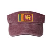 GaxfjRu Cappello da donna con bandiera dello Sri Lanka, traspirante, protezione solare per golf, tennis, corsa, uso quotidiano, Rosso, Taglia unica