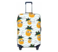 GaxfjRu Carino ananas Stampa Valigie Copertura Protettiva Bagagli Da Viaggio Copertura Bagagli Lavabile Anti-Graffio, Nero , S