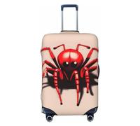 Gaxfjru Carino Piccolo Ragno Rosso Stampa Bagagli Da Viaggio Copertura Valigie Copertura Protettiva Valigie Lavabile Copertura Bagagli Anti-Graffio, Nero , XL
