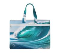 GaxfjRu Clear Sky Wave stampa Tote Bag Canvas Laptop Bag per le donne Casual Borse da lavoro per viaggi, ufficio, università