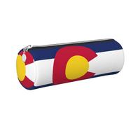 GaxfjRu Colorado Flag - Custodia in pelle con cerniera per penne a sfera e matite, morbida grana