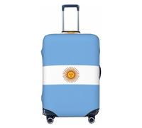 Gaxfjru Copertura per bagagli da viaggio con stampa bandiera argentina, copertura protettiva per valigia, lavabile, antigraffio, Nero , L
