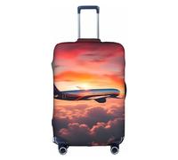 GaxfjRu Copertura per bagagli personalizzata con cielo e tramonti in aereo - Valigie approvate TSA, coperture per valigie per bagagli da 71,1 cm, grande copertura per valigia, bianco, X-Large