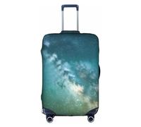 GaxfjRu Copertura per bagagli personalizzata con cielo stellato e spazio esterno profondo - Valigie approvate TSA, coperture per valigie per bagagli da 71,1 cm, grande copertura per valigia, bianco,