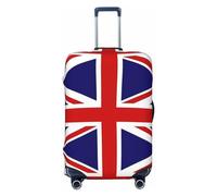 GaxfjRu Copertura per valigia con bandiera del Regno Unito, coperture per valigie, mantiene il tuo bagaglio sicuro ed elegante, coperture per bagagli per valigie approvate TSA, Nero , M