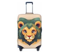 GaxfjRu Copertura per valigia con leone dei cartoni animati, coperture per valigie, mantiene il tuo bagaglio sicuro ed elegante, coperture per bagagli per valigie approvate TSA, Nero , M