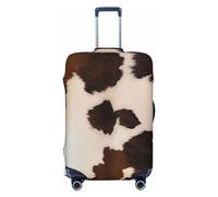 GaxfjRu Copertura per valigia in pelle di mucca astratta,Coperture per valigie per bagagli, mantiene il tuo bagaglio sicuro ed elegante, coperture per bagagli per valigie approvate TSA, Nero , M