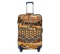 GaxfjRu Copertura per valigia patchwork in stile africano, coperture per valigie, per mantenere il bagaglio sicuro ed elegante, coperture per bagagli per valigie approvate TSA, Nero , M