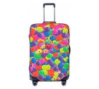 GaxfjRu Copertura per valigie con motivo a palline da pickleball, per mantenere i bagagli sicuri ed eleganti, per valigie approvate TSA, Nero , L
