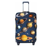 GaxfjRu Copertura per valigie con pianeti del sistema solare, coperture per valigie per bagagli, mantiene il tuo bagaglio sicuro ed elegante, coperture per bagagli per valigie approvate TSA, Nero , XL