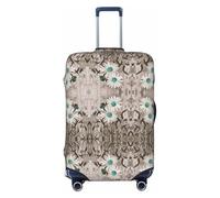 GaxfjRu Copertura per valigie con stampa di margherite, copertura per bagagli da viaggio, lavabile, antigraffio, Nero , L