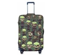 GaxfjRu Copertura per valigie con stampa di molti zombi, copertura per bagagli da viaggio, lavabile, antigraffio, Nero , S