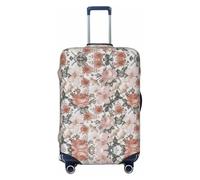 GaxfjRu Copertura protettiva per valigie con stampa di Torre Eiffel con fiore Parigi, copertura per bagagli da viaggio, lavabile, antigraffio, Nero , M