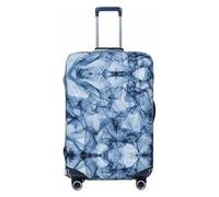 GaxfjRu Copertura protettiva per valigie con stampa marmorizzata blu scuro da viaggio, lavabile, antigraffio, Nero , M