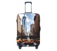 GaxfjRu Copertura protettiva per valigie con stampa New York, copertura per bagagli da viaggio, lavabile, antigraffio, Nero , XL