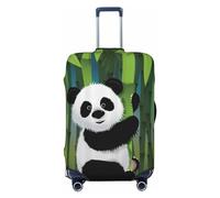 Gaxfjru Curious Baby Panda Stampa Bagagli Da Viaggio Copertura Valigie Copertura Protettiva Valigie Lavabile Copertura Bagagli Anti-Graffio, Nero , L