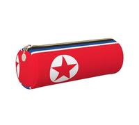GaxfjRu Custodia in pelle con bandiera coreana con cerniera per penne a sfera e matite, morbida grana