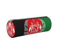 GaxfjRu Custodia in pelle con bandiera dell'Afghanistan per penne a sfera e penne a sfera con cerniera e custodia morbida