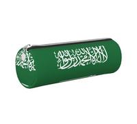 GaxfjRu Custodia in pelle con bandiera dell'Arabia Saudita con cerniera per penne a sfera e matite, morbida grana
