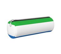 GaxfjRu Custodia in pelle con cerniera per penne a sfera e matite con bandiera della Sierra Leone