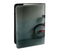 GaxfjRu Custodia per passaporto in pelle con stampa a forma di bicicletta retrò, impermeabile, da viaggio, per donne e uomini, Nero , Taglia unica