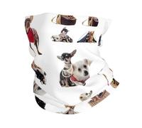 GaxfjRu Cute Chihuahua Pug Pattern Stampa Raffreddamento Multi Uso Scaldacollo Maschere Estive Uomo e Donna per Lavoro, Corsa Sport