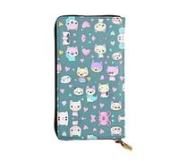 GaxfjRu Cute little fox - Pochette funzionale da donna, design sottile e minimalista, in finta pelle con cerniera in metallo, nero, Taglia unica, classico