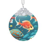 GaxfjRu Decorazione natalizia a forma di pesce marino subacqueo, da appendere all'albero di Natale, regalo per feste, Misura unica