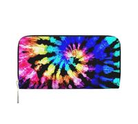 GaxfjRu Exotic Tribe - Portafoglio lungo da uomo in pelle, stile tie-dye, stile vintage, con scomparto per carte di credito