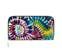 GaxfjRu Exotic Tribe - Portafoglio lungo da uomo in pelle, stile tie-dye, stile vintage, con scomparto per carte di credito