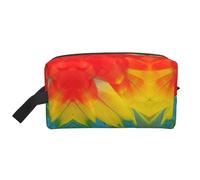 GaxfjRu Fantastica borsa per cosmetici da viaggio con stampa di piume di pappagallo, grande borsa per il trucco da donna per cosmetici accessori da toeletta, bianco, Taglia unica