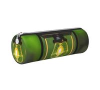 GaxfjRu Firefly and Lantern - Astuccio in pelle con cerniera per penne a sfera e penne a sfera e matite, morbida grana