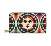 GaxfjRu Firefly and Lantern - Portafoglio da donna in finta pelle con cerniera in metallo, porta carte di credito per donne alla moda e organizzate, Caccia Frecce Triangoli Cervo, Taglia unica,