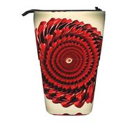 GaxfjRu Flower Vortex - Astuccio telescopico portatile con stampa a spirale, organizer con scomparti multipli, per strumenti di scrittura e accessori