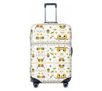 GaxfjRu Flying Bees Daisy Honey Print Valigie Copertura Protettiva per Bagagli da Viaggio Copertura per Bagagli Lavabile Antigraffio, Nero , L