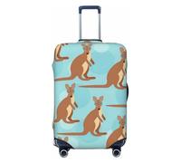 GaxfjRu Funny for Kangaroo Zoo Print Valigie Copertura Protettiva Bagagli da Viaggio Copertura Bagagli Lavabile Anti-Graffio, Nero , XL