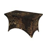 GaxfjRu Gears Clock Bronze Century - Tovaglia elasticizzata e spessa, rettangolare, per tavoli da 1,8 e 2,3 m, per picnic all'aperto