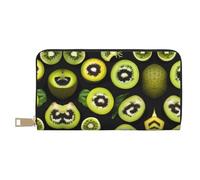 GaxfjRu Green kiwi Elegante Portafoglio in pelle da donna con grande capacità - Portafoglio da donna sicuro e versatile Portafoglio bifold da donna, bianco, Taglia unica, classico