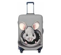 GaxfjRu Grey Rat - Copertura per valigia, per bagagli, mantiene i bagagli sicuri ed eleganti, per valigie approvate TSA, Nero , L