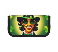GaxfjRu Happy St Patrick's Day - Astuccio in tela a pois per matite organizzato per picnic e uso quotidiano, astuccio per trucchi, portapenne